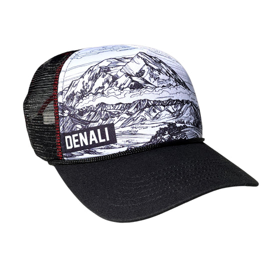 Denali Mountain on a Trucker hat side profile | Hiker Sight