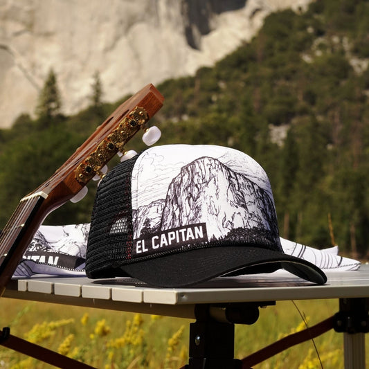 El Capitan Trucker Hat on a table