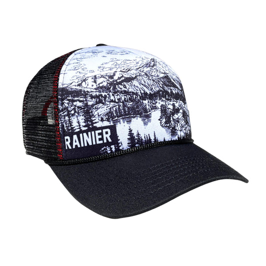 Mount Rainier Trucker Hat Side | Hiker Sight
